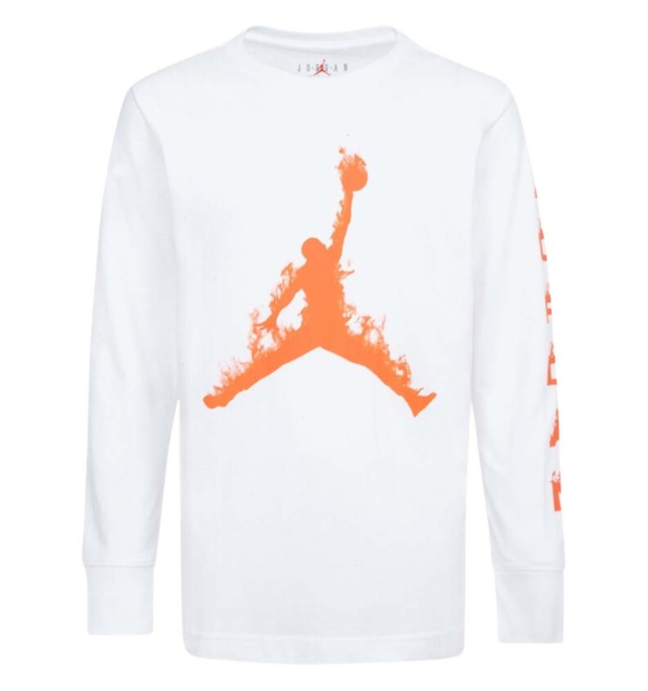 Felpa Nike Jordan Logo Fiamma Bianco 95D477-001