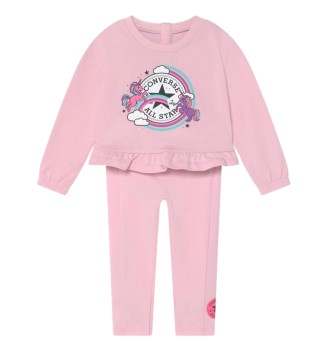 Tuta Converse Girl Ruffle Rosa 3CC947-A9Y