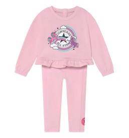 Tuta Converse Girl Ruffle Rosa 3CC947-A9Y