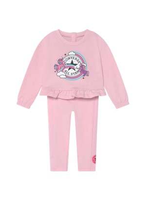 Tuta Converse Girl Ruffle Rosa 3CC947-A9Y