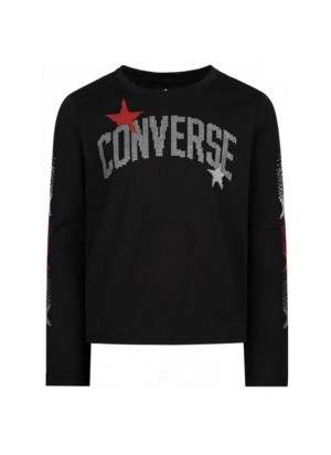 Maglia Converse Rhinestone Arch Stars Nero 4CC068-023