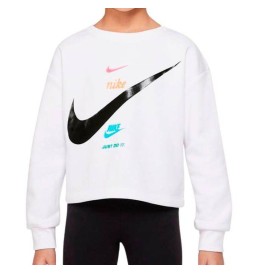 Felpa Nike Fleece Boxy Just Do It Bianco 36I330-001