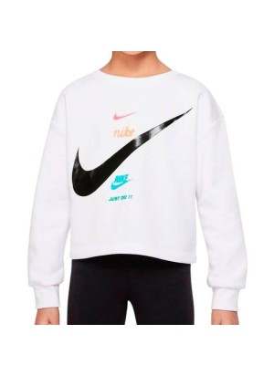 Felpa Nike Fleece Boxy Just Do It Bianco 36I330-001