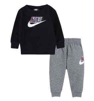 Tuta Nike Thrill Felpa E Pantaloni Nero E Grigio 66J175-GEH