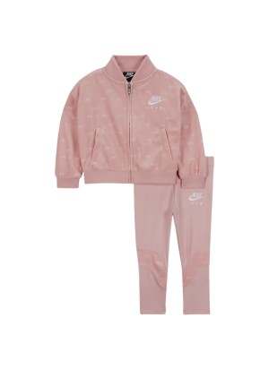 Tuta Nike Air Velour Felpa Zip E Leggings Rosa 16I389-AF4