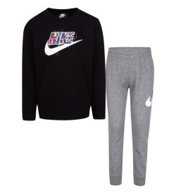 Tuta Nike Thrill Felpa E Pantaloni Jr Nero E Grigio 86J175-GEH