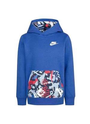 Felpa Nike con Cappuccio Thrill Blu 86J170-U89