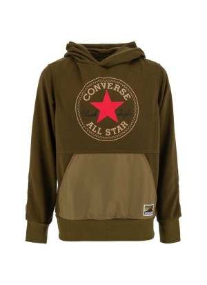 Felpa Converse Geared Up Blocked Ft Po Mix Verde Scuro 9CD880-EFA