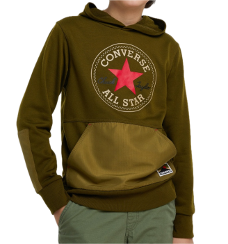 Felpa Converse Geared Up Blocked Ft Po Mix Verde Scuro | Converse | 