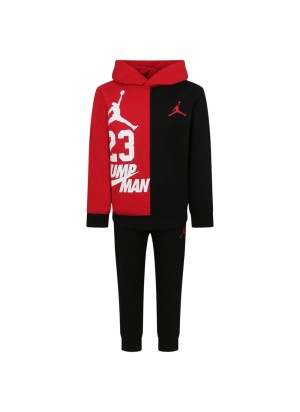 Tuta Nike Jordan Elevated Classics Enzyme Wash Jr Nero E Rosso 85B214-023