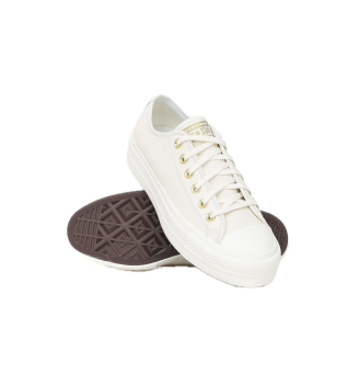 Scarpe Converse Chuck Taylor All Star Lift Platform Bianco Ed Oro | Converse | 