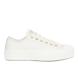 Scarpe Converse Chuck Taylor All Star Lift Platform Bianco Ed Oro A12765C