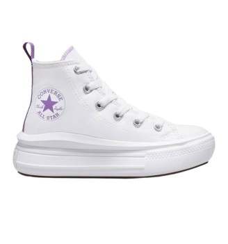 Scarpe Converse Chuck Taylor All Star Move Platform  Jr Bianco E Viola Pixel A03669C