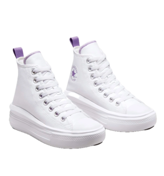 Scarpe Converse Chuck Taylor All Star Move Platform Bianco E Viola Pixel | Converse | 