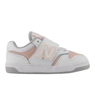 New Balance Scarpe 480 Inf Bianco Rosa Pesca E Grigio NWB480VP