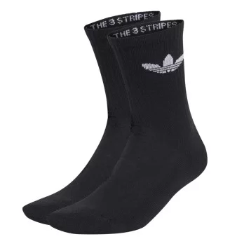 Adidas Calzini Trefoil Cushion Crew 3 Paia Nero IJ5613