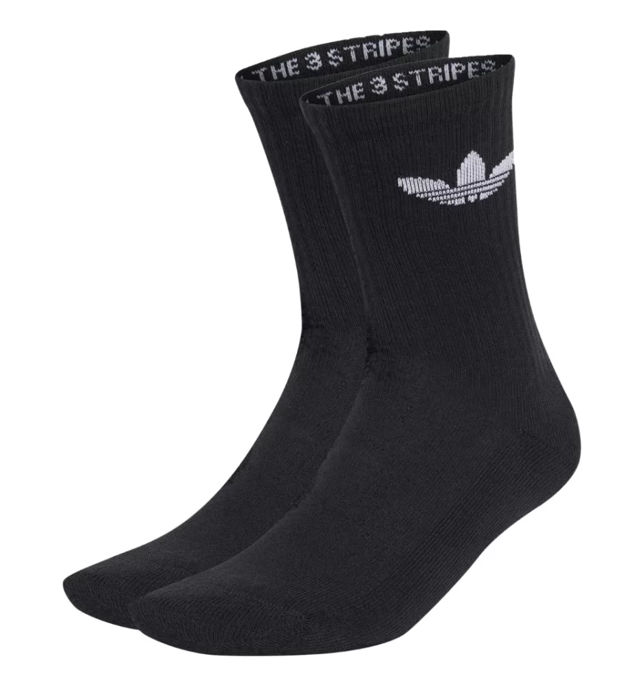 Adidas Calzini Trefoil Cushion Crew 3 Paia Nero IJ5613