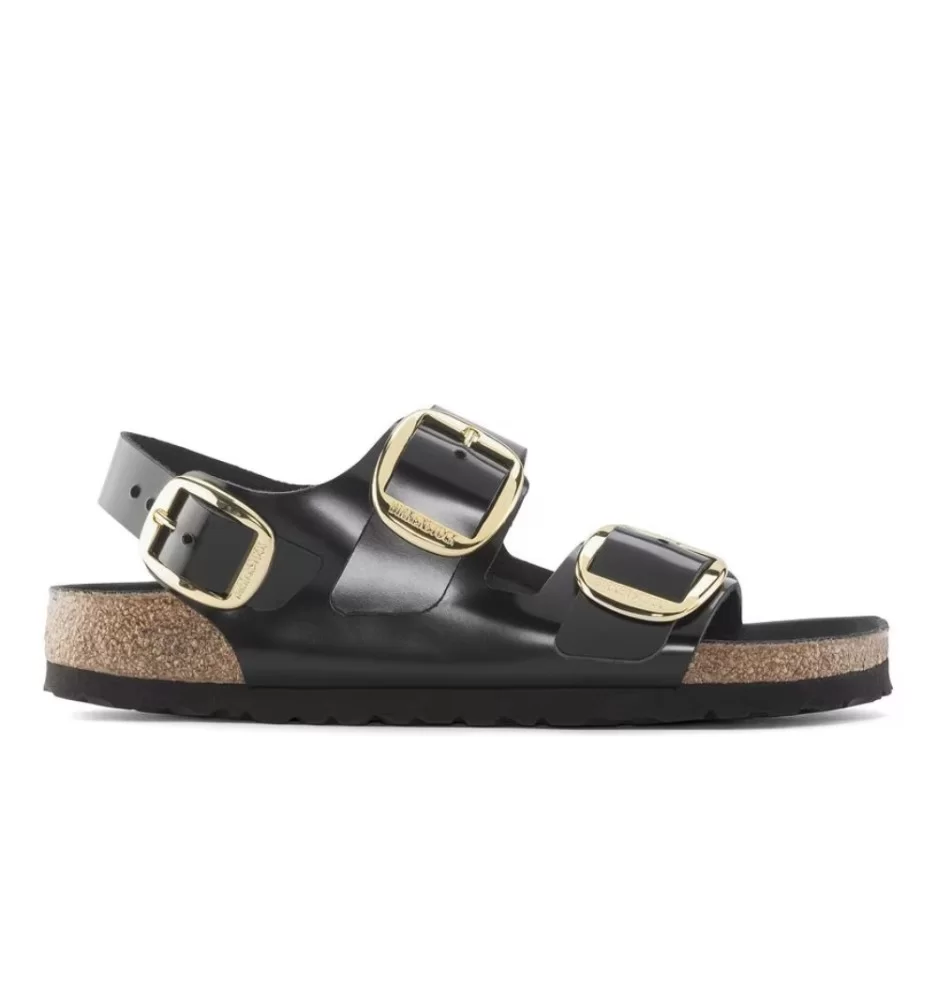 Birkenstock Sandalo Milano Big Buckle Nero 1024211