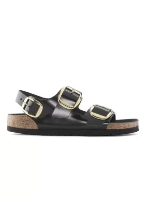 Birkenstock Sandalo Milano Big Buckle Nero 1024211