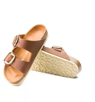 Birkenstock Sandalo Milano Big Buckle Cognac Marrone | Birkenstock | 