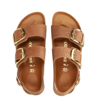Birkenstock Sandalo Milano Big Buckle Cognac Marrone | Birkenstock | 