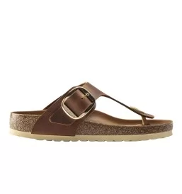 Birkenstock Infradito Gizeh Big Buckle Cognac Marrone 1018745