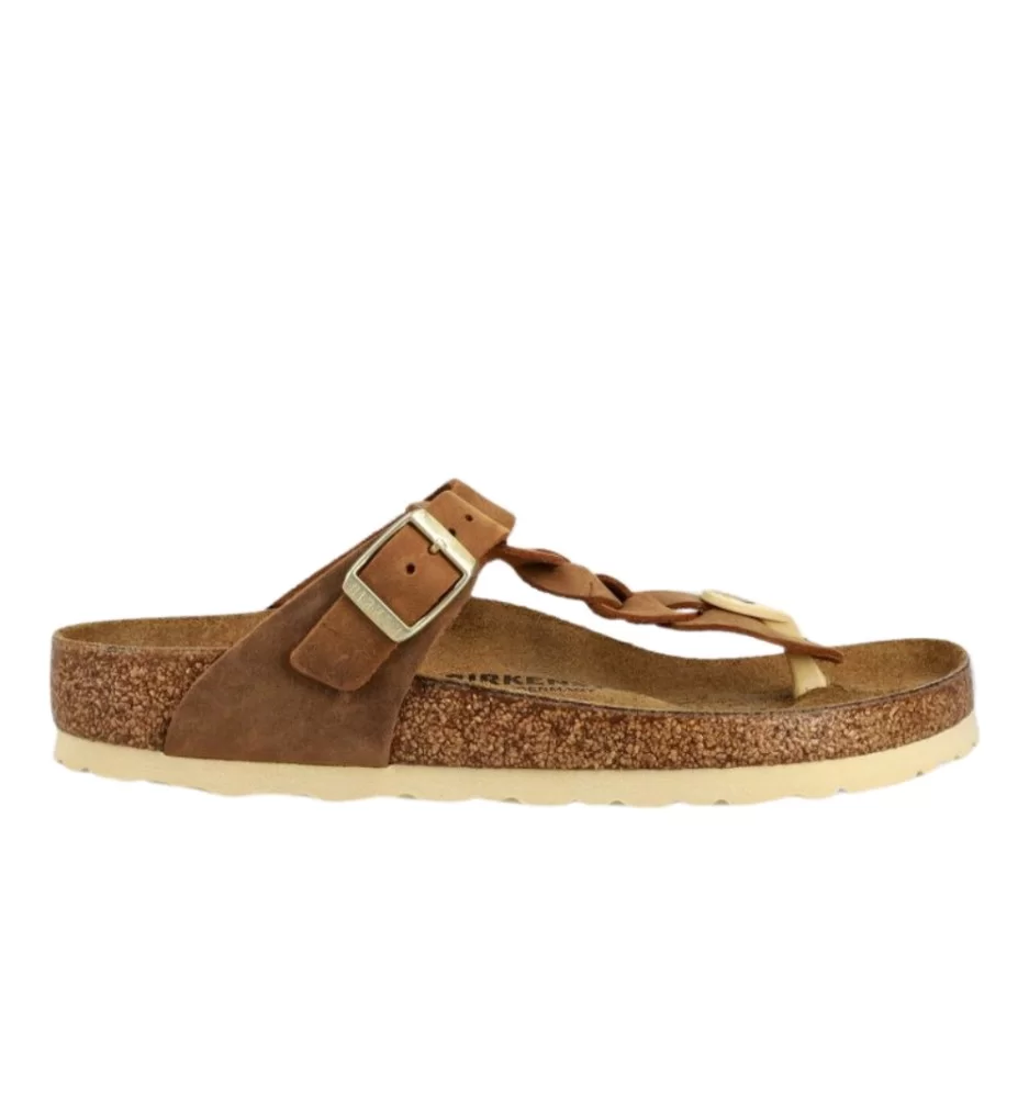 Birkenstock Infradito Gizeh Braided Cognac Marrone 1021355