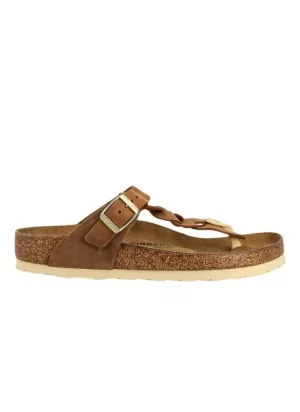 Birkenstock Infradito Gizeh Braided Cognac Marrone 1021355