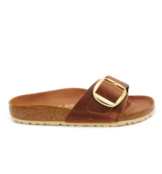 Birkenstock Ciabatta Madrid Big Buckle Cognac Marrone 1006525