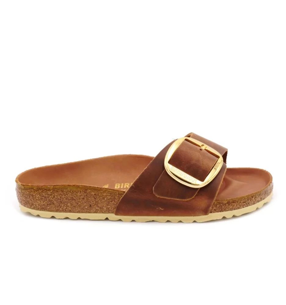 Birkenstock Ciabatta Madrid Big Buckle Cognac Marrone 1006525