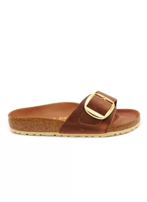 Birkenstock Ciabatta Madrid Big Buckle Cognac Marrone 1006525
