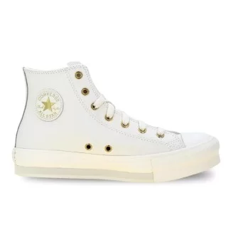 Converse Scarpe Chuck Taylor All Star Eva Ragazzi Bianco Ed Oro A14260C