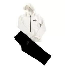 Puma Tuta Bronze Fullzip Fleece Bianco E Nero 679156-65