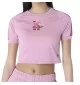 New Era T-Shirt Crop MLB Los Angeles Dodgers Floral Rosa 60596542