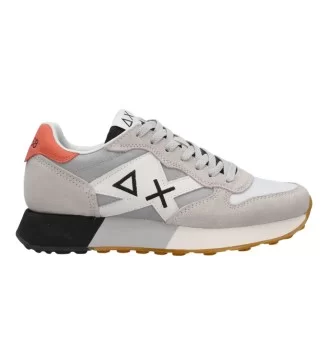 Sun68 Scarpe Jaki 2.0 Bicolor Bianco E Grigio Chiaro Z35112 0106