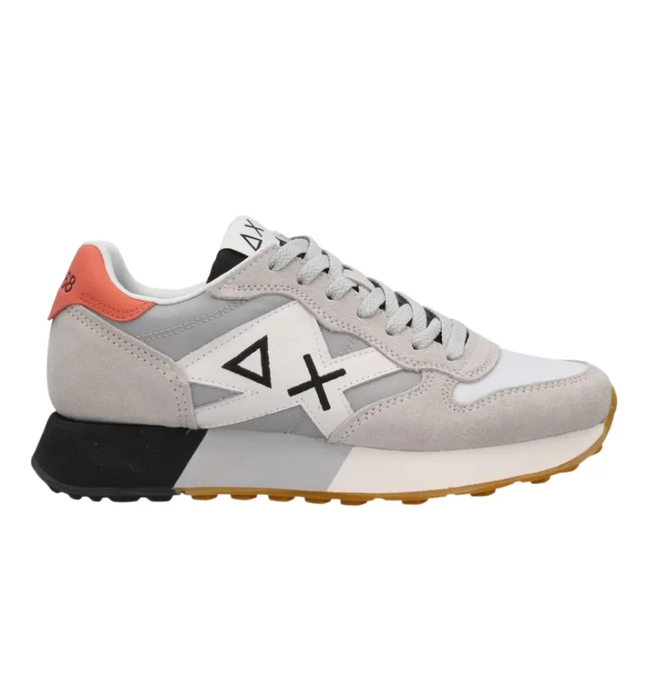 Sun68 Scarpe Jaki 2.0 Bicolor Bianco E Grigio Chiaro Z35112 0106