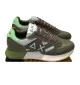 Sun68 Scarpe Jaki 2.0 Bicolor Verde Militare E Grigio Chiaro Z35112 1906