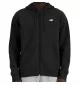 New Balance Felpa Zip Cappuccio Stacked Logo French Terry Nero MJ41501BK
