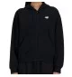New Balance Felpa Zip Cappuccio Logo French Terry Nero WJ41501BK