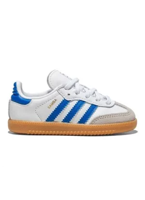 Adidas Scarpe Samba OG EL I Kids Bianco E Blu JP5490