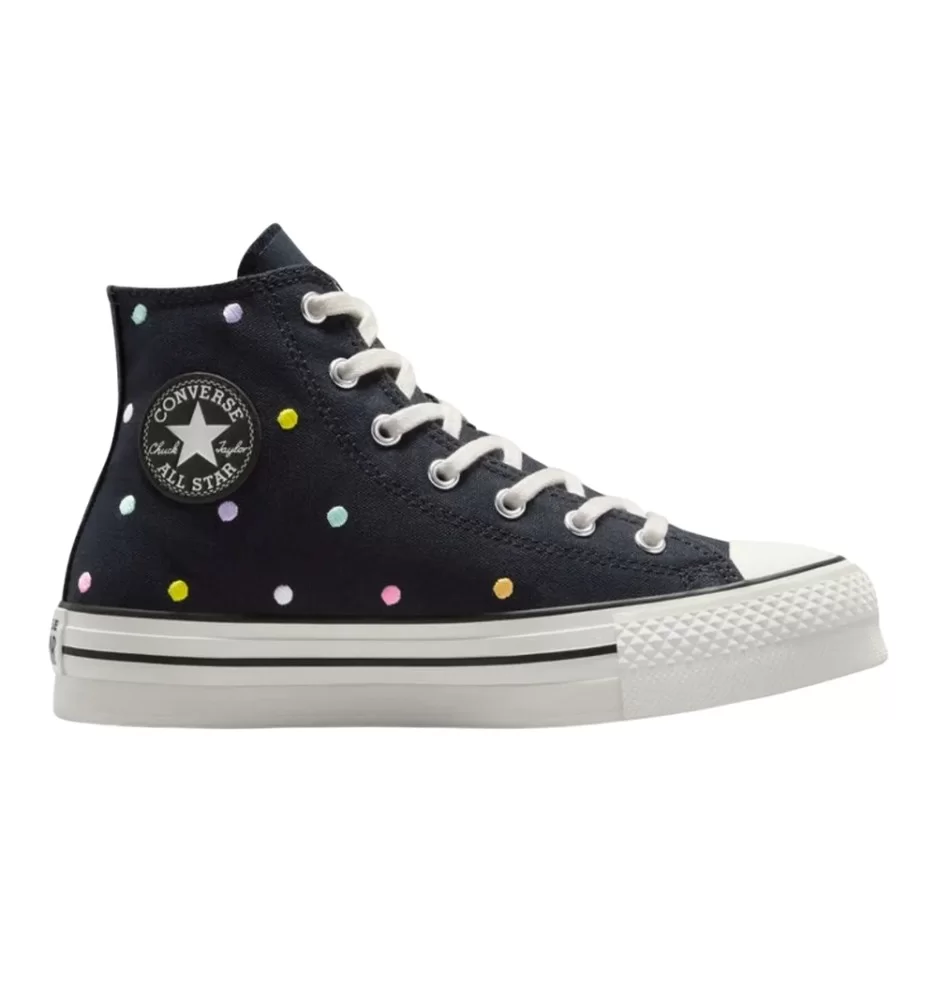Converse Scarpe Chuck Taylor All Star Eva Lift Kids Vintage Nero Bianco A12609C Converse Scarpe Chuck Taylor All Star Eva Lift Kids Vintage Nero Bianco A12609C