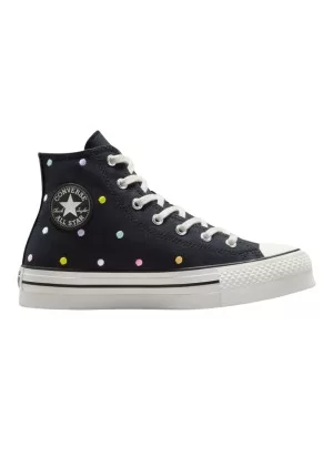 Converse Scarpe Chuck Taylor All Star Eva Lift Kids Vintage Nero Bianco A12609C