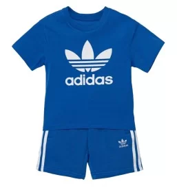 Adidas Tuta Adicolor Set T-shirt Pantaloncini Kids Blu JC9157