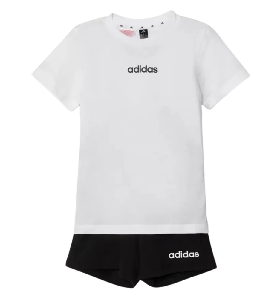 Adidas Tuta Infant Linear 160 Bianco E Nero JE1405 P25