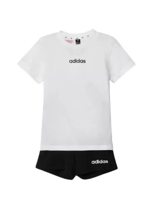 Adidas Tuta Infant Linear 160 Bianco E Nero JE1405 P25