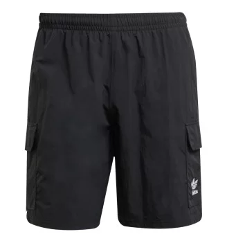 Adidas Pantaloncini Trefoil Essentials Woven Cargo Nero JD0406