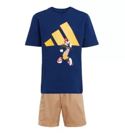 Adidas Tuta Essentials Disney Mickey Mouse Blu E Beige JD4548