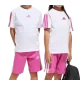 Adidas Tuta 160 Essentials Bianco E Fucsia JC9620