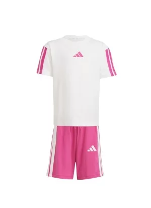 Adidas Tuta 160 Essentials Bianco E Fucsia JC9620
