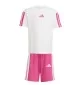 Adidas Tuta 160 Essentials Bianco E Fucsia JC9620